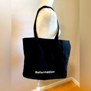 Reformation large fabric shopper tote bag